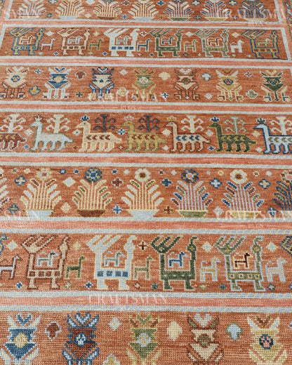 8x10 feet Wool Hand-Knotted Oushak-Inspired Rug | Craftsman Rugs Exclusive