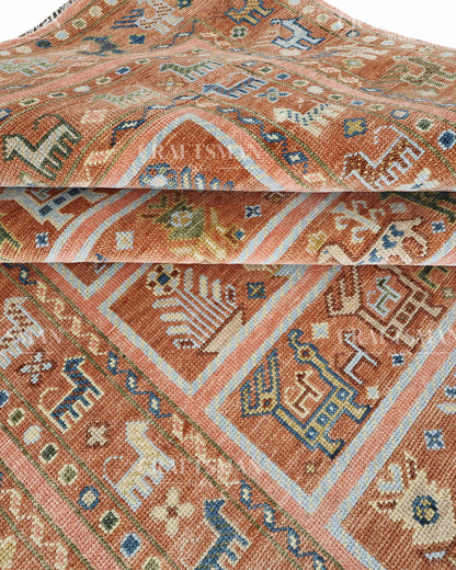 8x10 feet Wool Hand-Knotted Oushak-Inspired Rug | Craftsman Rugs Exclusive