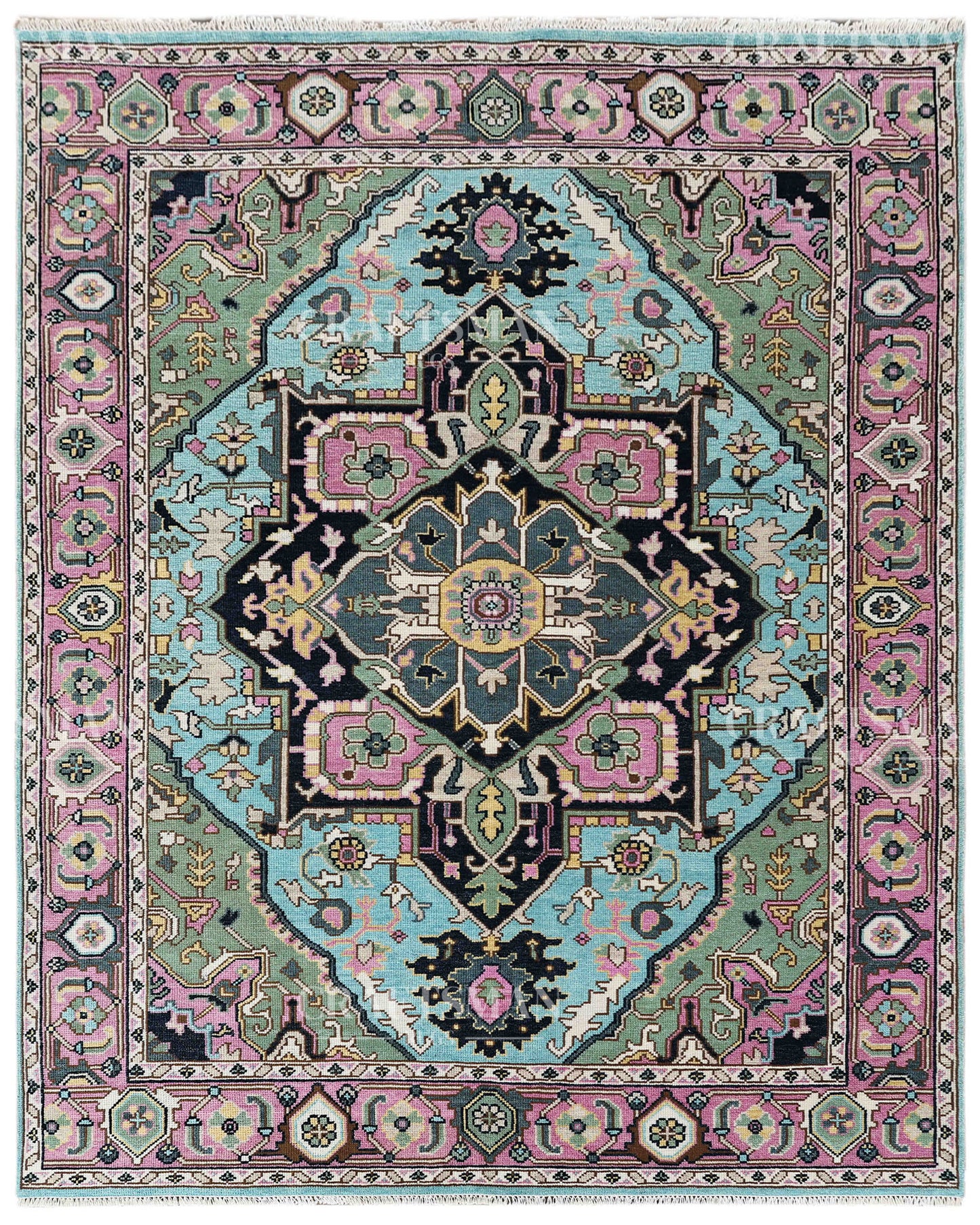 8x10 feet Wool Hand-Knotted Oushak-Inspired Rug | Craftsman Rugs Exclusive