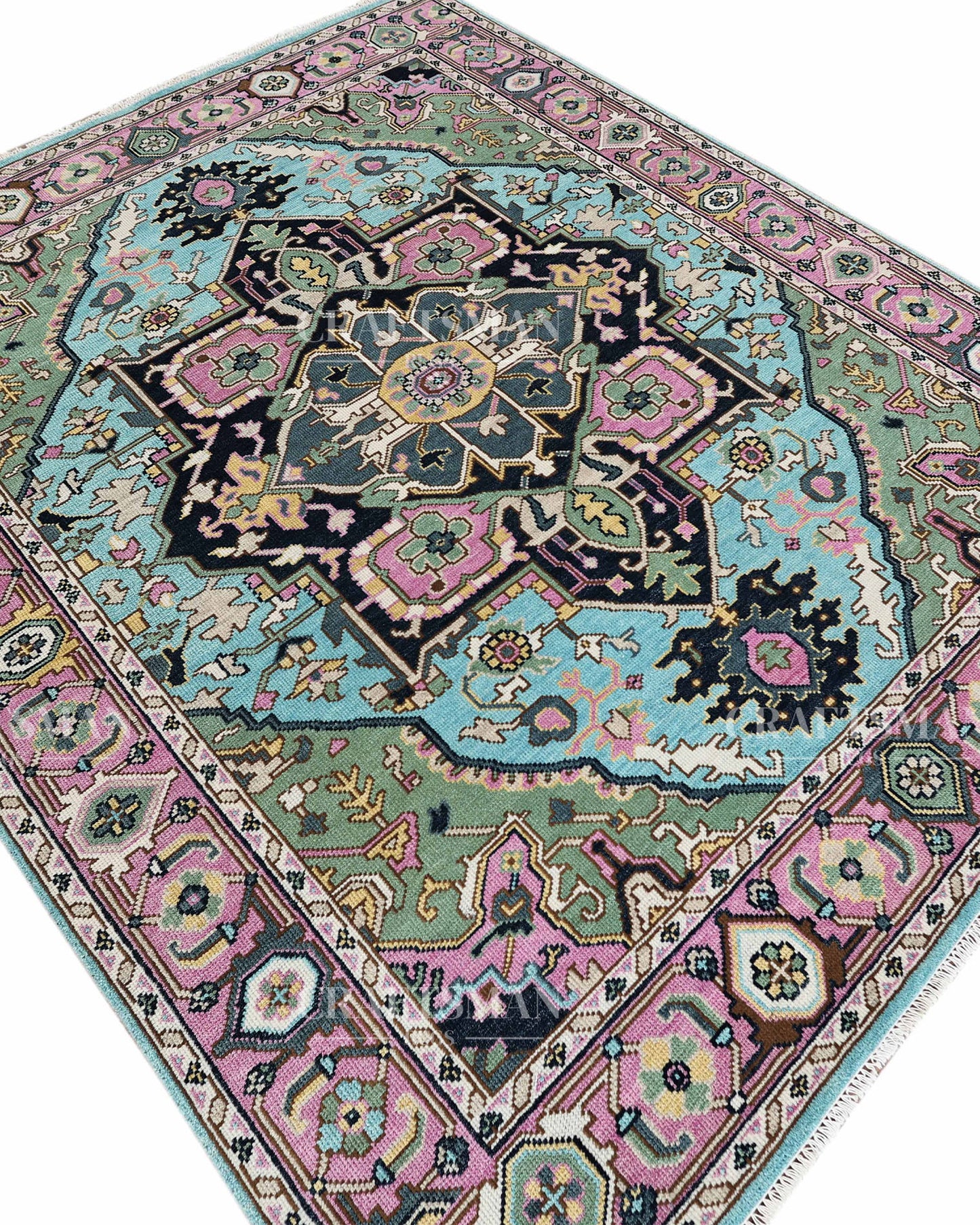 8x10 feet Wool Hand-Knotted Oushak-Inspired Rug | Craftsman Rugs Exclusive