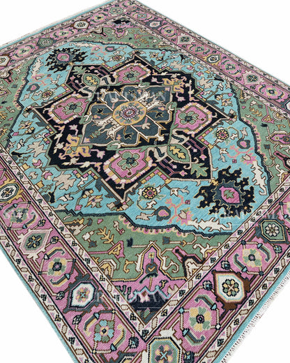 8x10 feet Wool Hand-Knotted Oushak-Inspired Rug | Craftsman Rugs Exclusive