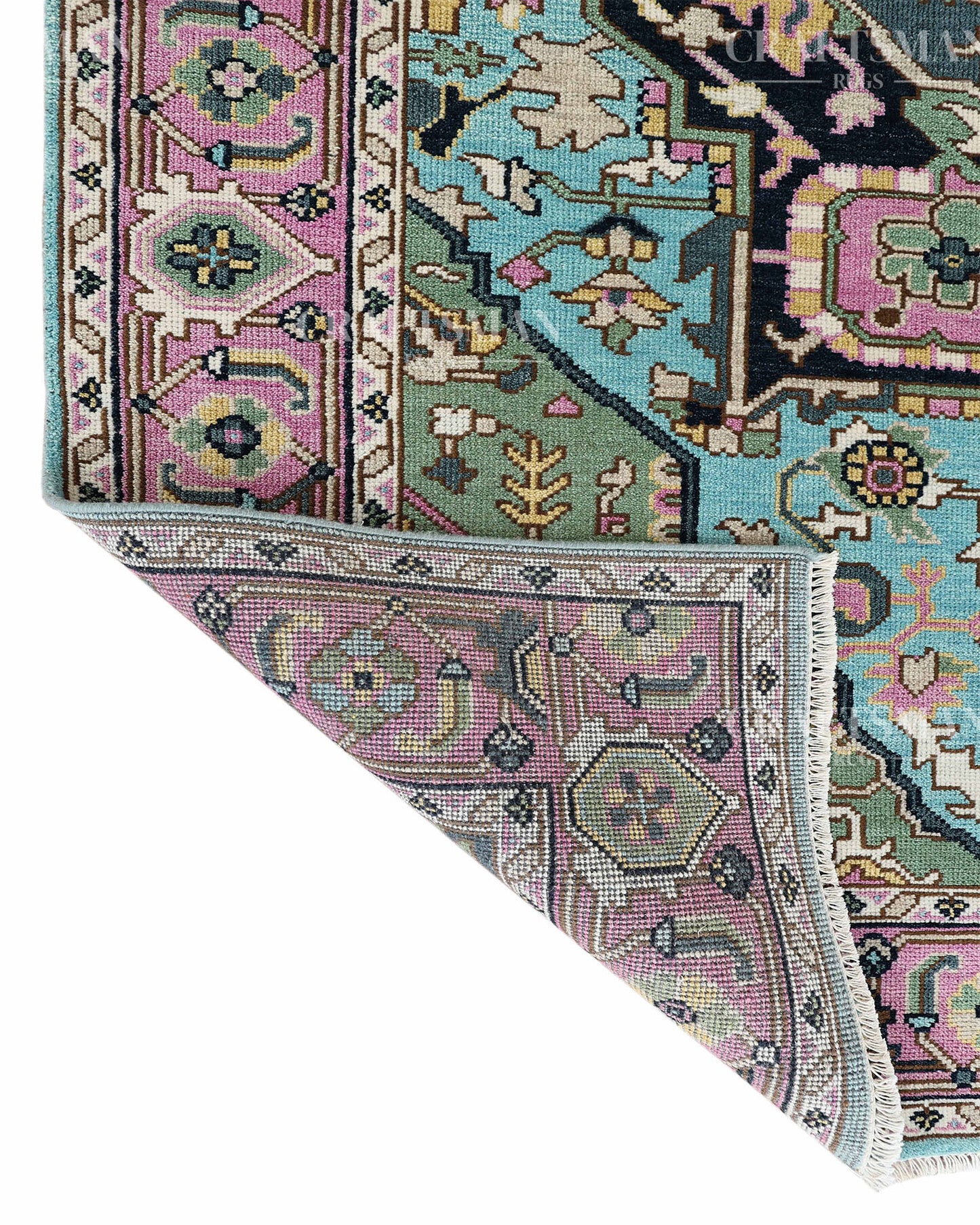 8x10 feet Wool Hand-Knotted Oushak-Inspired Rug | Craftsman Rugs Exclusive