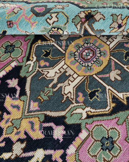 8x10 feet Wool Hand-Knotted Oushak-Inspired Rug | Craftsman Rugs Exclusive