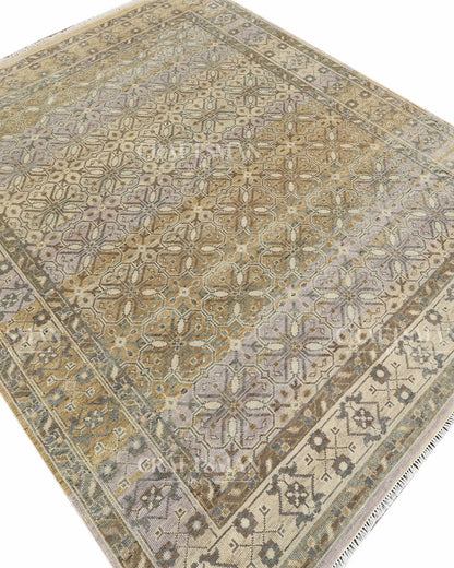 8x10 feet Wool Hand-Knotted Oushak-Inspired Rug | Craftsman Rugs Exclusive