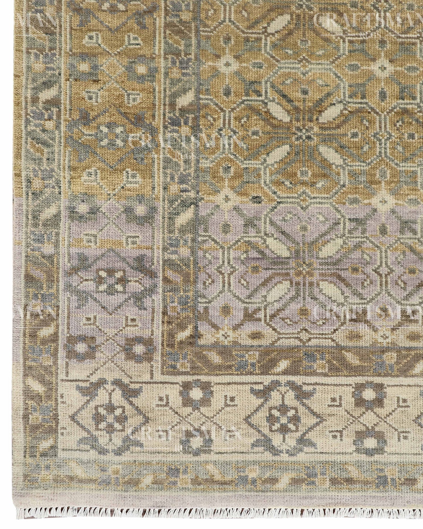 8x10 feet Wool Hand-Knotted Oushak-Inspired Rug | Craftsman Rugs Exclusive