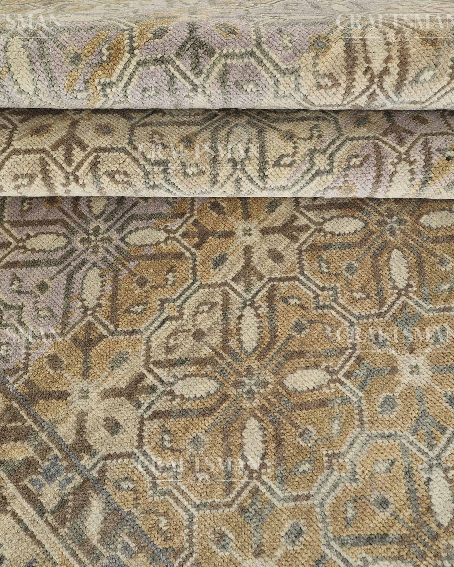 8x10 feet Wool Hand-Knotted Oushak-Inspired Rug | Craftsman Rugs Exclusive