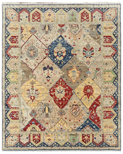 8x10 feet Vintage Hand-Knotted Wool Rug | One-of-a-Kind | Craftsman Rugs