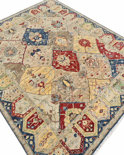 8x10 feet Vintage Hand-Knotted Wool Rug | One-of-a-Kind | Craftsman Rugs