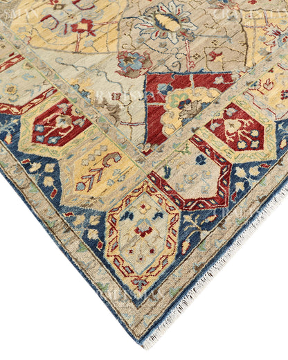 8x10 feet Vintage Hand-Knotted Wool Rug | One-of-a-Kind | Craftsman Rugs