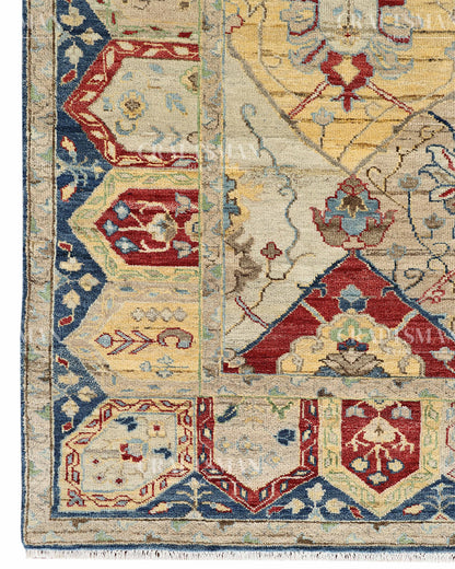 8x10 feet Vintage Hand-Knotted Wool Rug | One-of-a-Kind | Craftsman Rugs