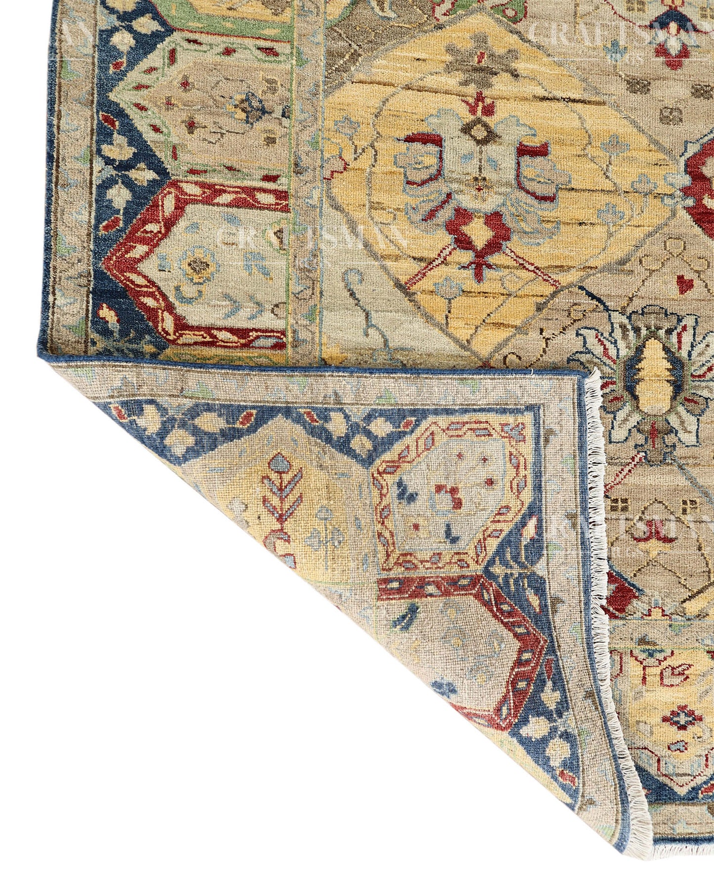 8x10 feet Vintage Hand-Knotted Wool Rug | One-of-a-Kind | Craftsman Rugs