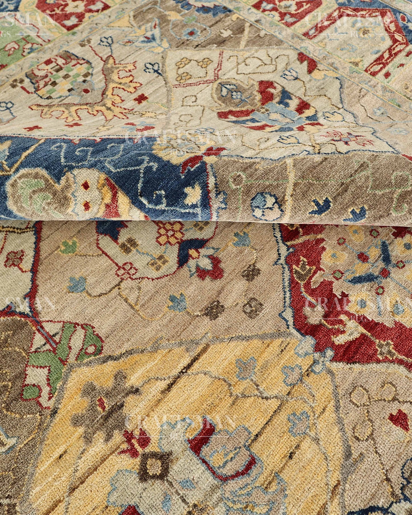 8x10 feet Vintage Hand-Knotted Wool Rug | One-of-a-Kind | Craftsman Rugs