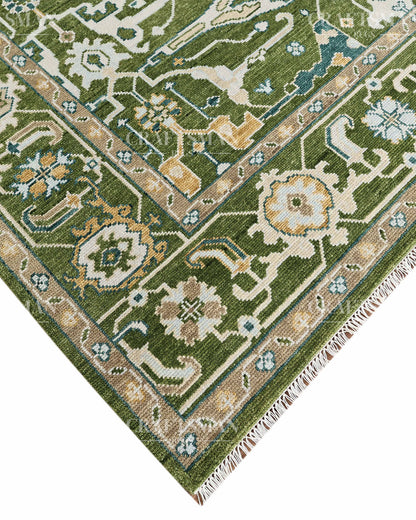 8x10 feet Wool Hand-Knotted Oushak-Inspired Rug | Craftsman Rugs Exclusive