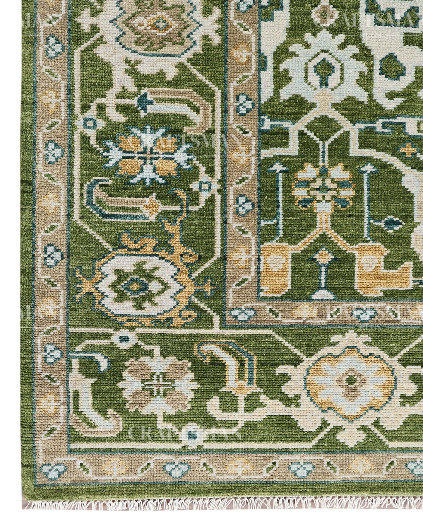 8x10 feet Wool Hand-Knotted Oushak-Inspired Rug | Craftsman Rugs Exclusive
