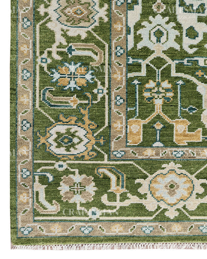 8x10 feet Wool Hand-Knotted Oushak-Inspired Rug | Craftsman Rugs Exclusive
