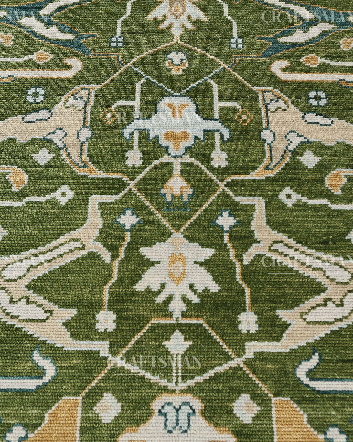 8x10 feet Wool Hand-Knotted Oushak-Inspired Rug | Craftsman Rugs Exclusive