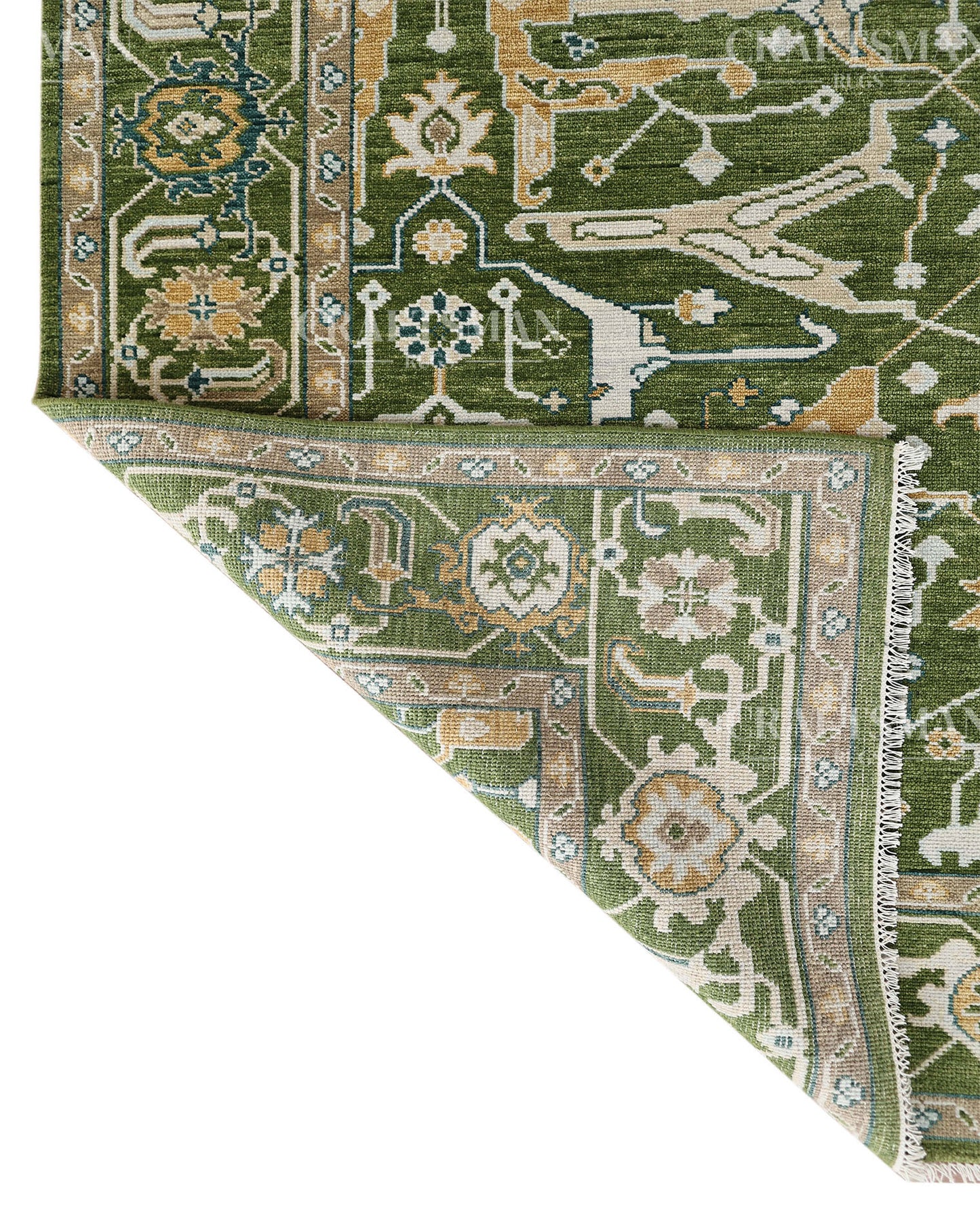8x10 feet Wool Hand-Knotted Oushak-Inspired Rug | Craftsman Rugs Exclusive