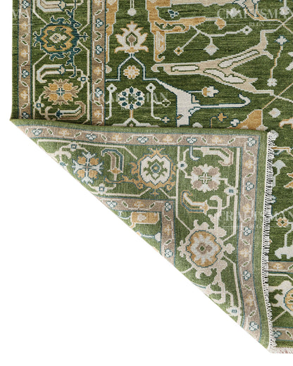8x10 feet Wool Hand-Knotted Oushak-Inspired Rug | Craftsman Rugs Exclusive