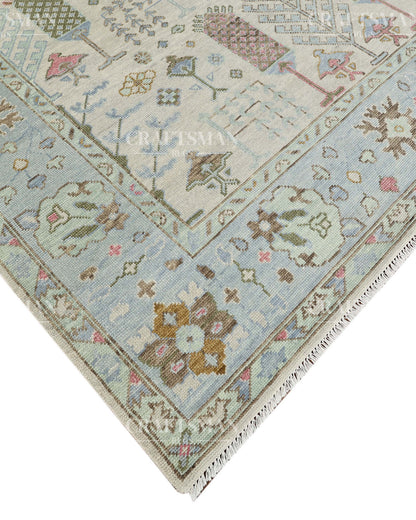 8x10 feet Wool Hand-Knotted Oushak-Inspired Rug | Craftsman Rugs Exclusive