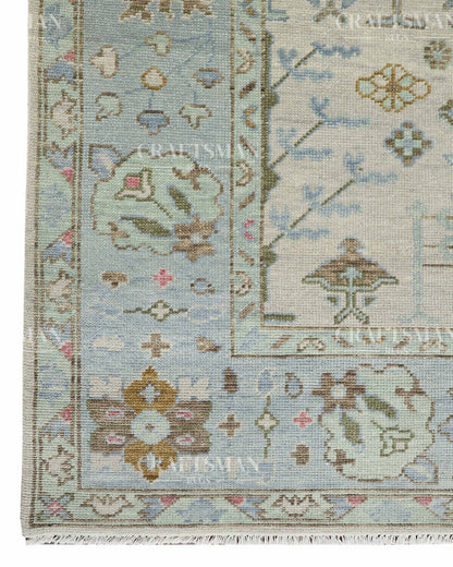 8x10 feet Wool Hand-Knotted Oushak-Inspired Rug | Craftsman Rugs Exclusive
