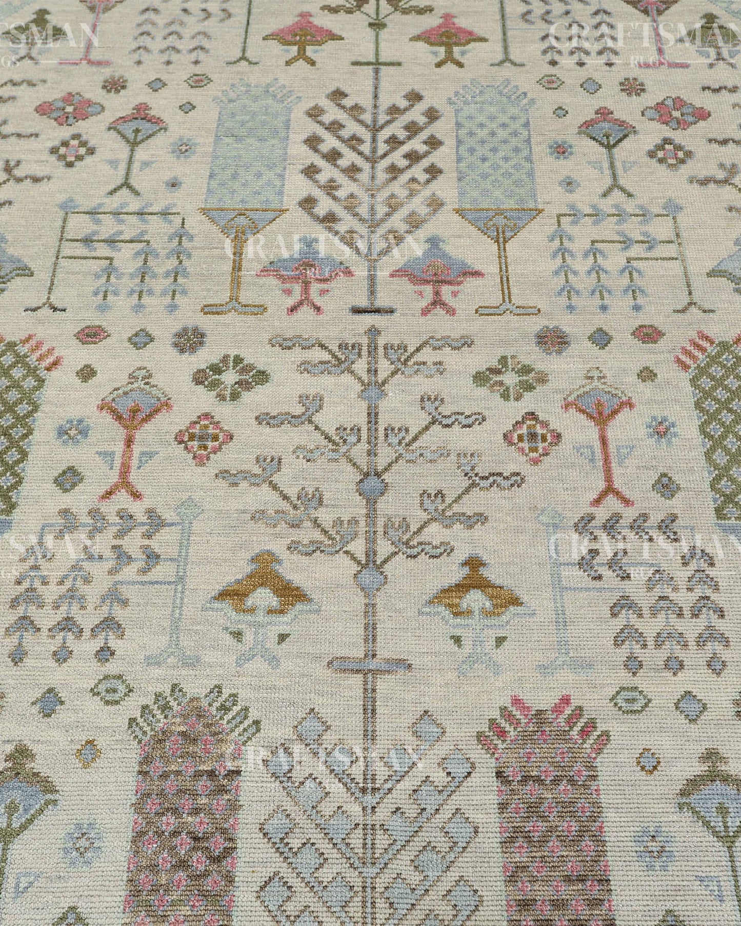 8x10 feet Wool Hand-Knotted Oushak-Inspired Rug | Craftsman Rugs Exclusive