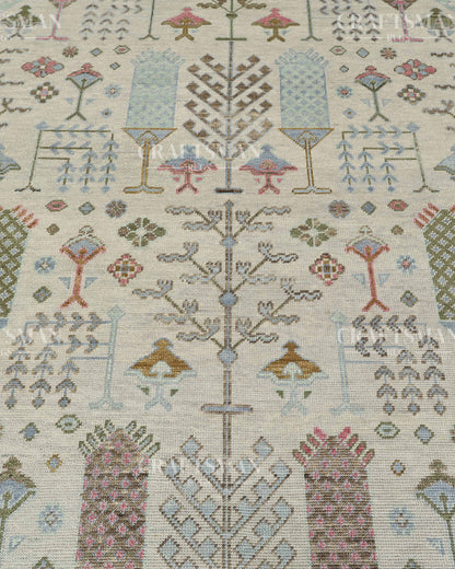 8x10 feet Wool Hand-Knotted Oushak-Inspired Rug | Craftsman Rugs Exclusive