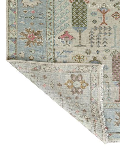 8x10 feet Wool Hand-Knotted Oushak-Inspired Rug | Craftsman Rugs Exclusive