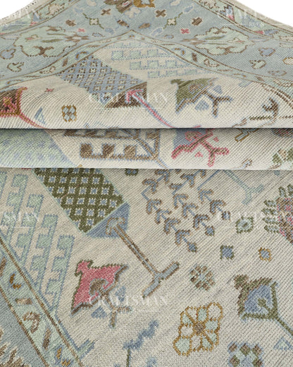 8x10 feet Wool Hand-Knotted Oushak-Inspired Rug | Craftsman Rugs Exclusive