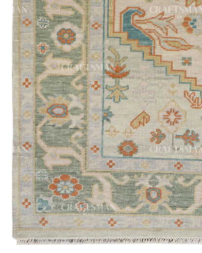 8x10 feet Wool Hand-Knotted Oushak-Inspired Rug | Craftsman Rugs Exclusive