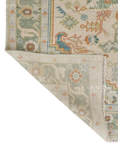 8x10 feet Wool Hand-Knotted Oushak-Inspired Rug | Craftsman Rugs Exclusive