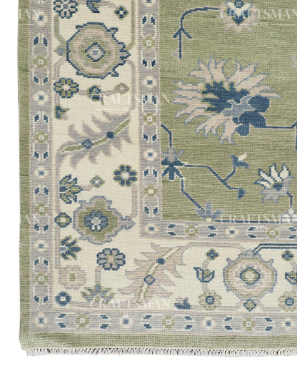 8x10 feet Wool Hand-Knotted Oushak-Inspired Rug | Craftsman Rugs Exclusive