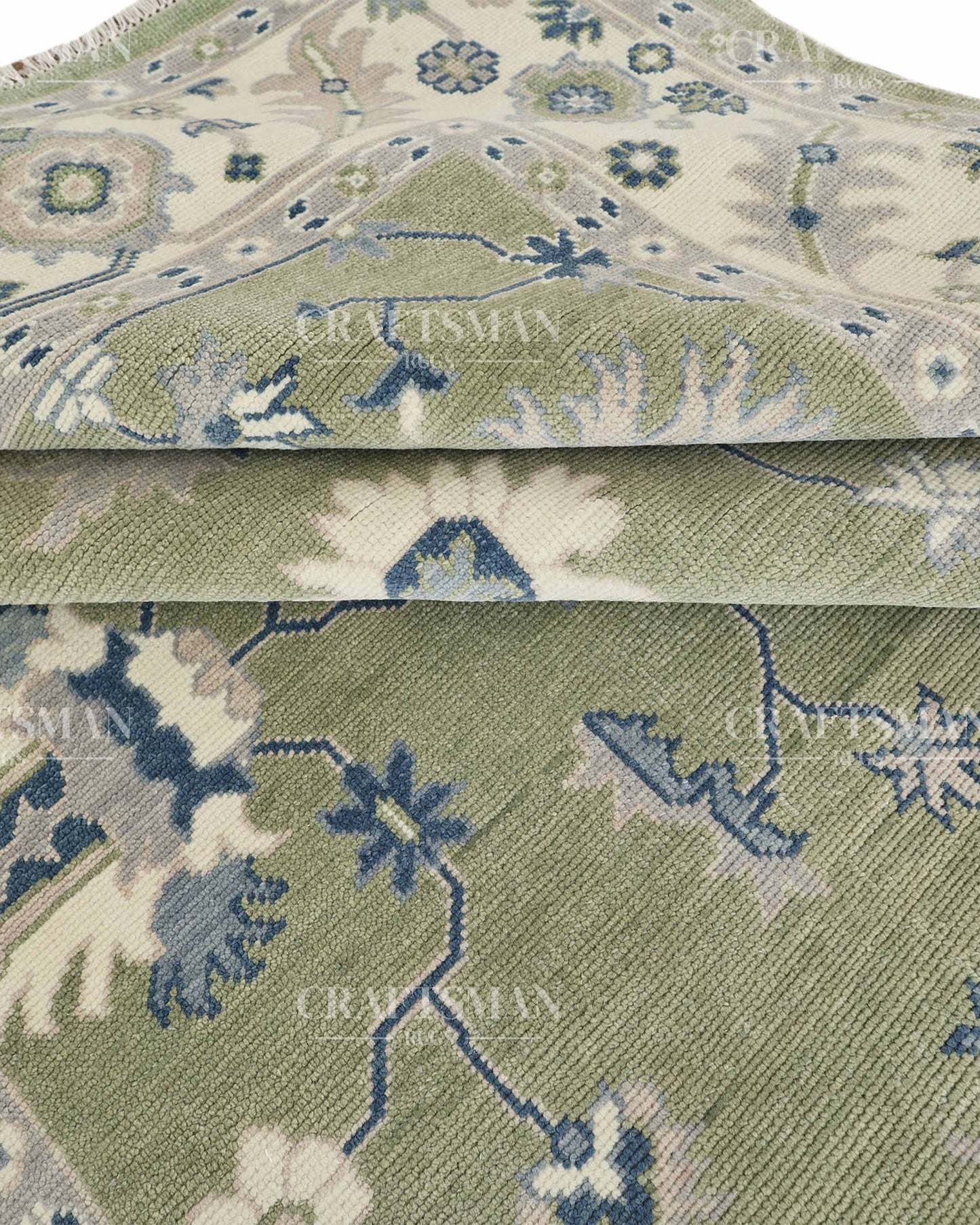 8x10 feet Wool Hand-Knotted Oushak-Inspired Rug | Craftsman Rugs Exclusive