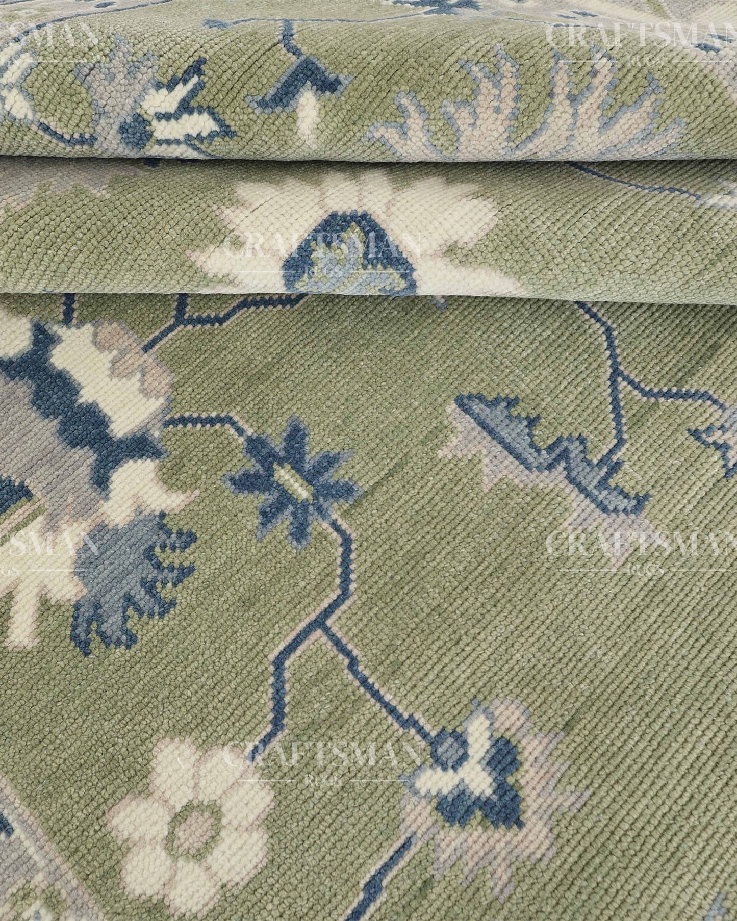 8x10 feet Wool Hand-Knotted Oushak-Inspired Rug | Craftsman Rugs Exclusive