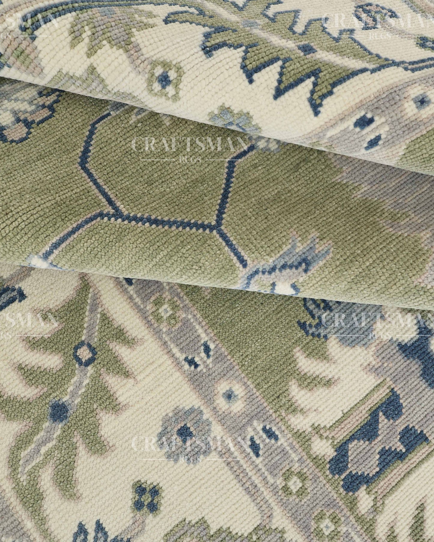 8x10 feet Wool Hand-Knotted Oushak-Inspired Rug | Craftsman Rugs Exclusive