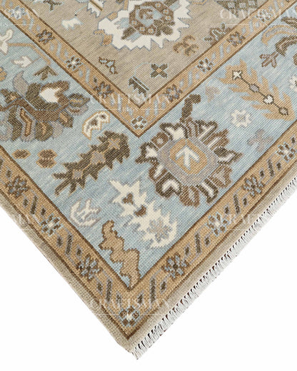 8x10 feet Wool Hand-Knotted Oushak-Inspired Rug | Craftsman Rugs Exclusive