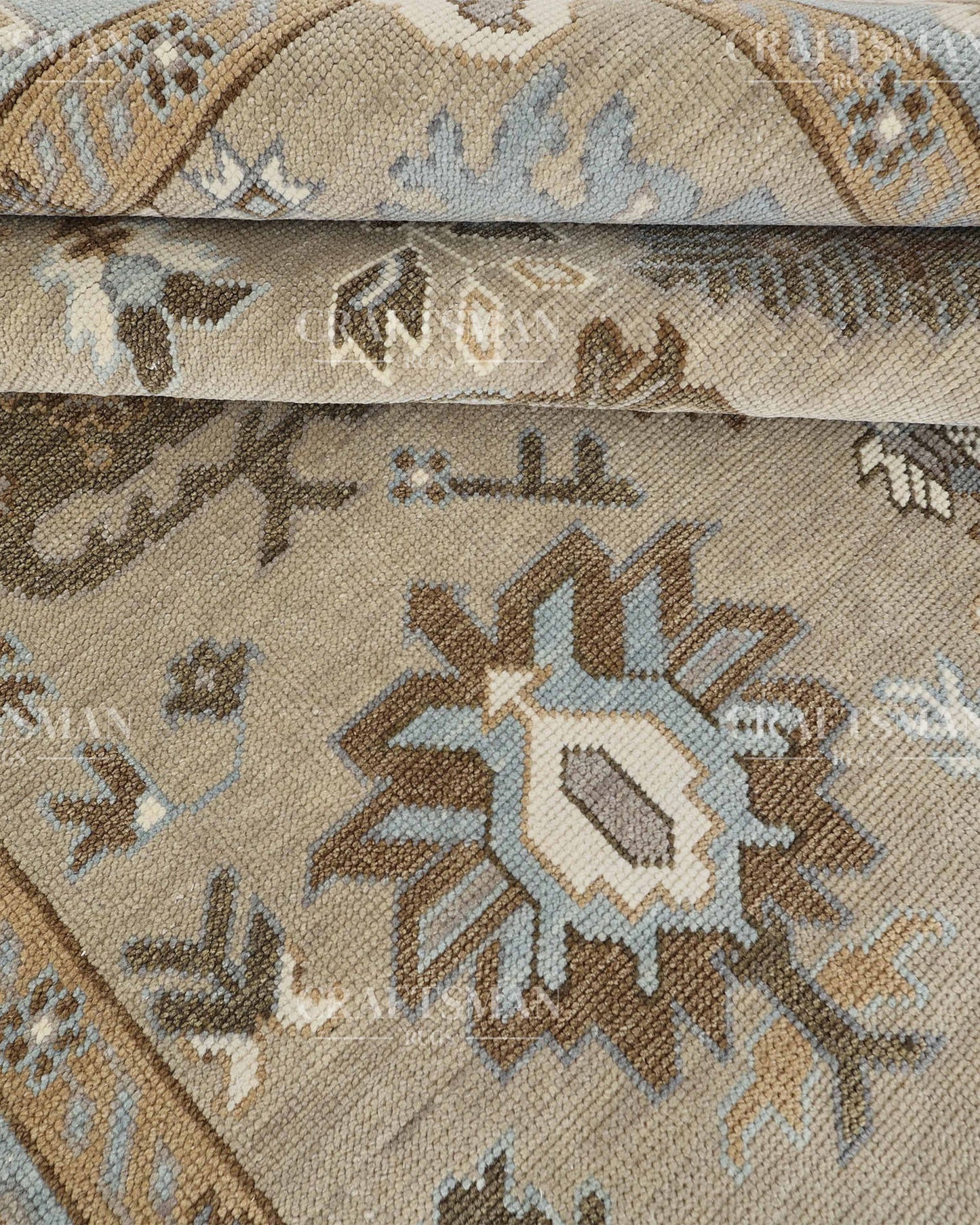 8x10 feet Wool Hand-Knotted Oushak-Inspired Rug | Craftsman Rugs Exclusive