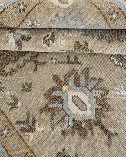 8x10 feet Wool Hand-Knotted Oushak-Inspired Rug | Craftsman Rugs Exclusive
