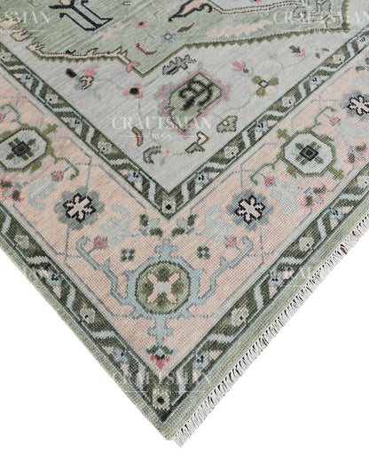 8x10 feet Wool Hand-Knotted Oushak-Inspired Rug | Craftsman Rugs Exclusive