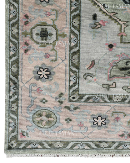 8x10 feet Wool Hand-Knotted Oushak-Inspired Rug | Craftsman Rugs Exclusive