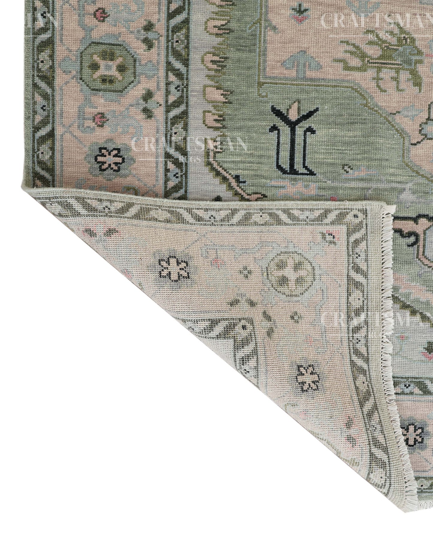 8x10 feet Wool Hand-Knotted Oushak-Inspired Rug | Craftsman Rugs Exclusive