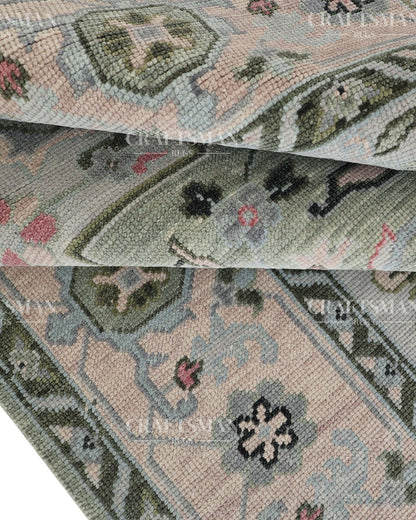 8x10 feet Wool Hand-Knotted Oushak-Inspired Rug | Craftsman Rugs Exclusive