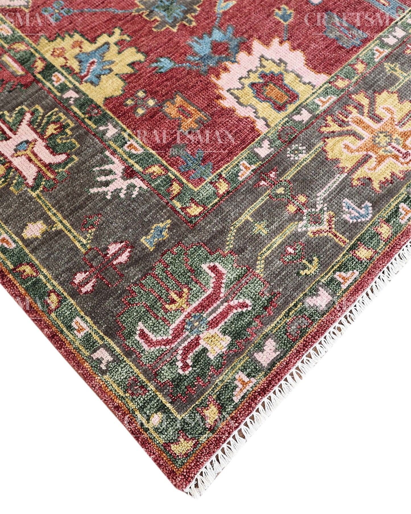 8x10 feet Wool Hand-Knotted Oushak-Inspired Rug | Craftsman Rugs Exclusive