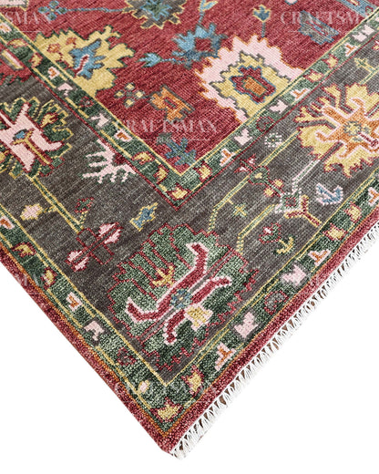 8x10 feet Wool Hand-Knotted Oushak-Inspired Rug | Craftsman Rugs Exclusive