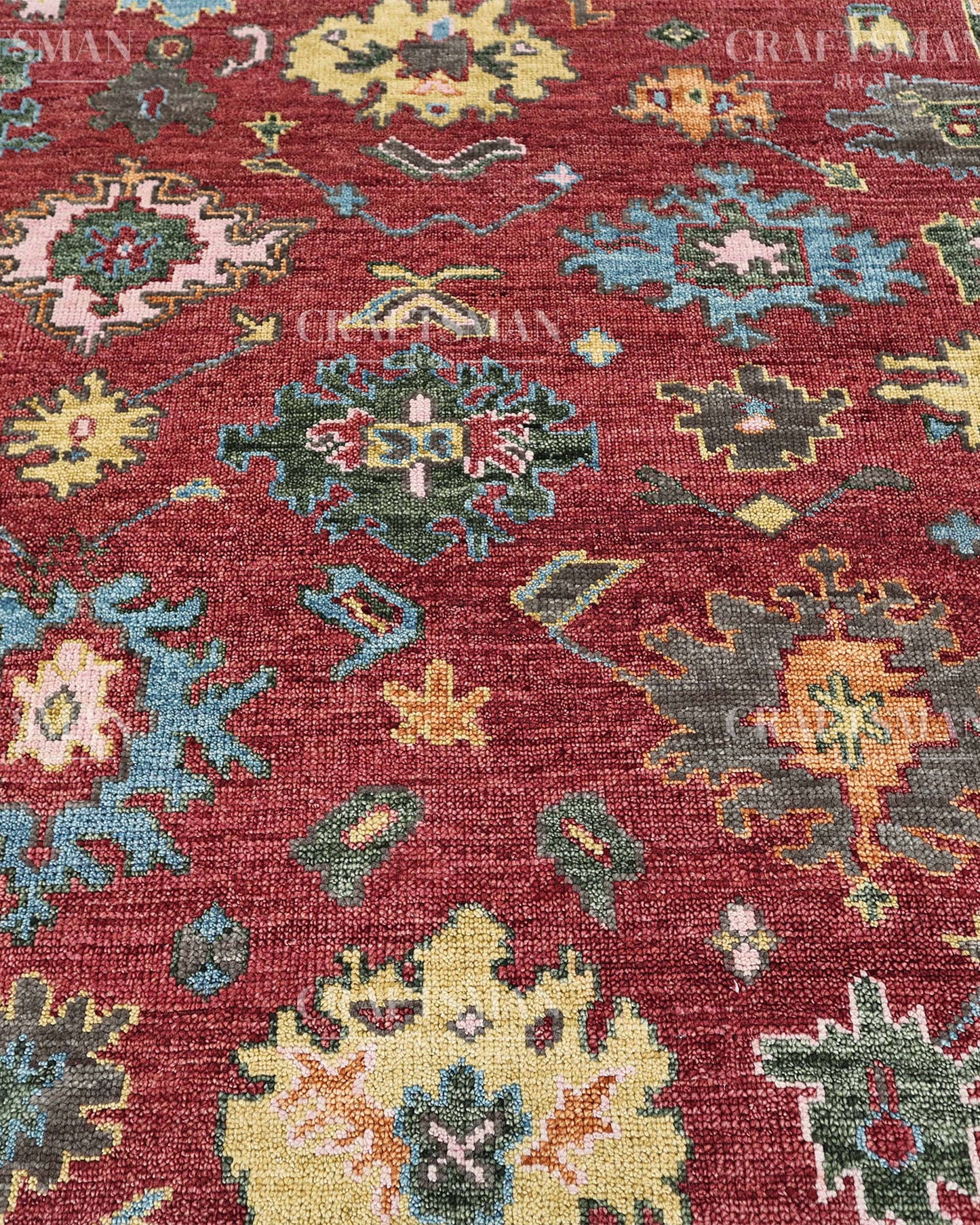 8x10 feet Wool Hand-Knotted Oushak-Inspired Rug | Craftsman Rugs Exclusive