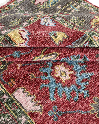 8x10 feet Wool Hand-Knotted Oushak-Inspired Rug | Craftsman Rugs Exclusive