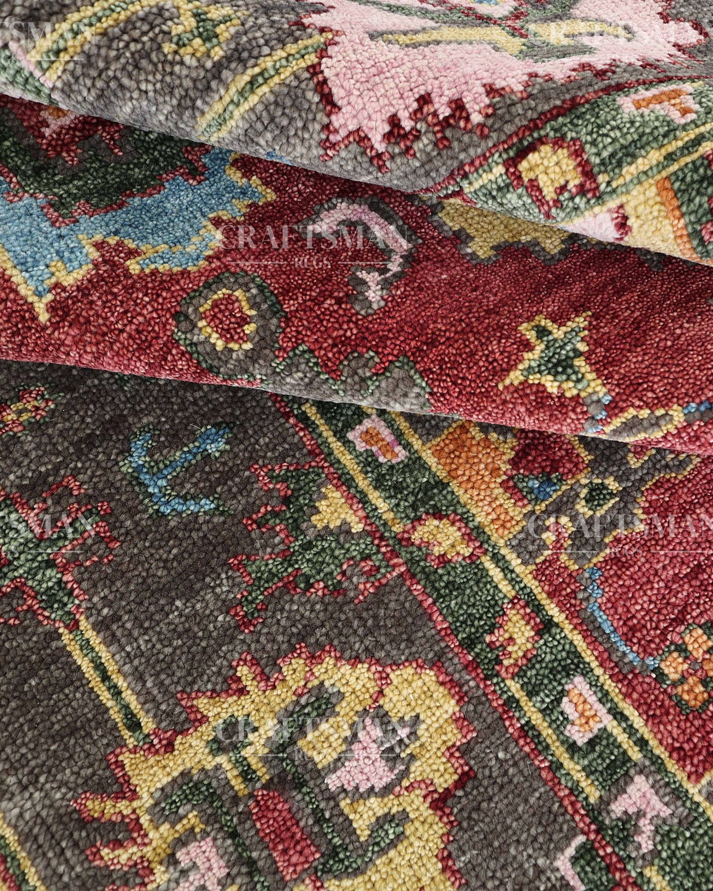 8x10 feet Wool Hand-Knotted Oushak-Inspired Rug | Craftsman Rugs Exclusive