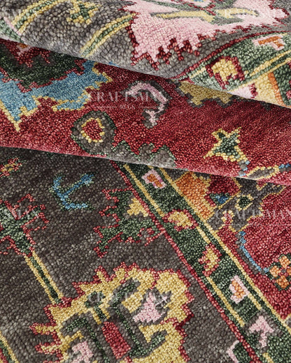 8x10 feet Wool Hand-Knotted Oushak-Inspired Rug | Craftsman Rugs Exclusive