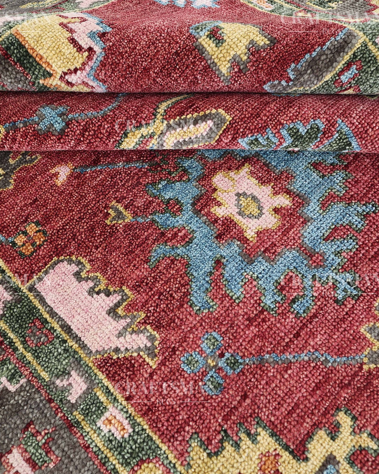 8x10 feet Wool Hand-Knotted Oushak-Inspired Rug | Craftsman Rugs Exclusive