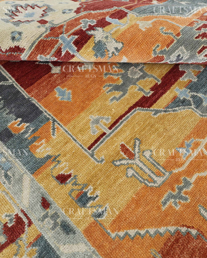 8x10 feet Wool Hand-Knotted Oushak-Inspired Rug | Craftsman Rugs Exclusive