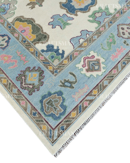8x10 feet Wool Hand-Knotted Oushak-Inspired Rug | Craftsman Rugs Exclusive